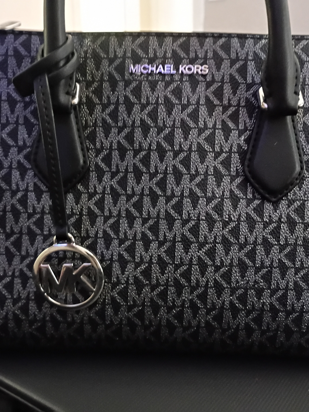 Michael Kors Black/Silver Signature MK Tote